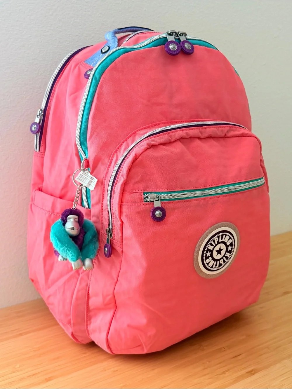Kipling Seoul Extra Large 17” Laptop Backpack Coral Party